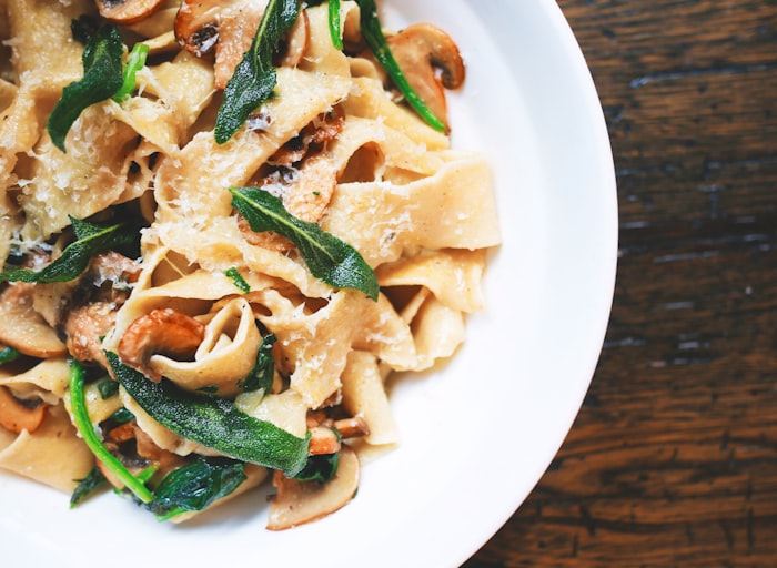 Tagliatelles fraîches aux champignons